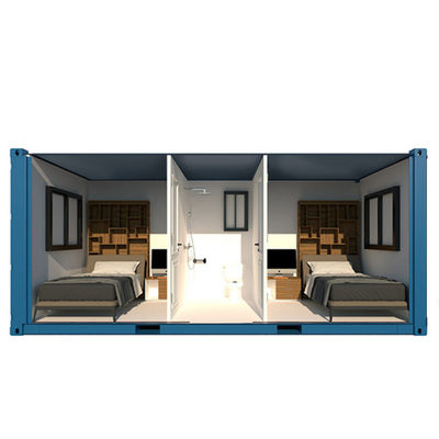 2 спальные комнаты Flat Pack Container House Q235B Противоржавеющие сборные модульные дома