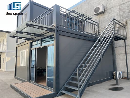 Boxspace 20ft Off-Grid Контейнерные дома 2 этажный подвижный контейнерный офис крошечный сборный дом для аренды квартира